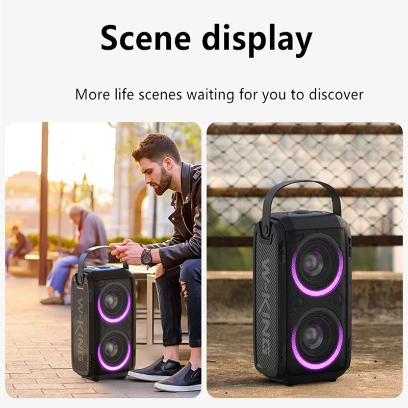 

Bluetooth-Колонка W-King портативная, 200 Вт, с поддержкой TF-карты