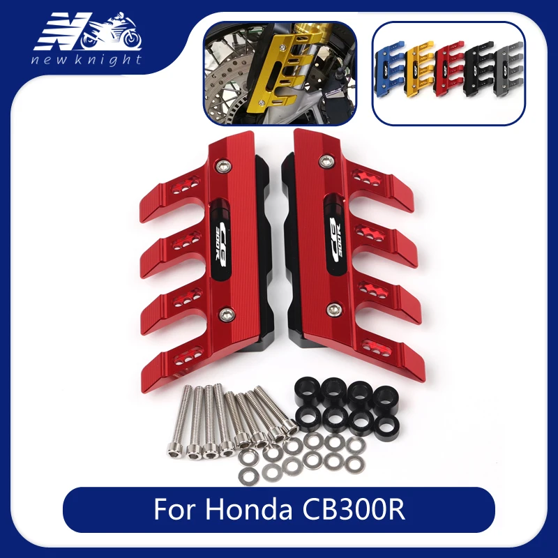 

With Logo For Honda CB300R Motorcycle CNC Aluminum Mudguard Side Protection Block Front Brake Disc Caliper Protector Cover
