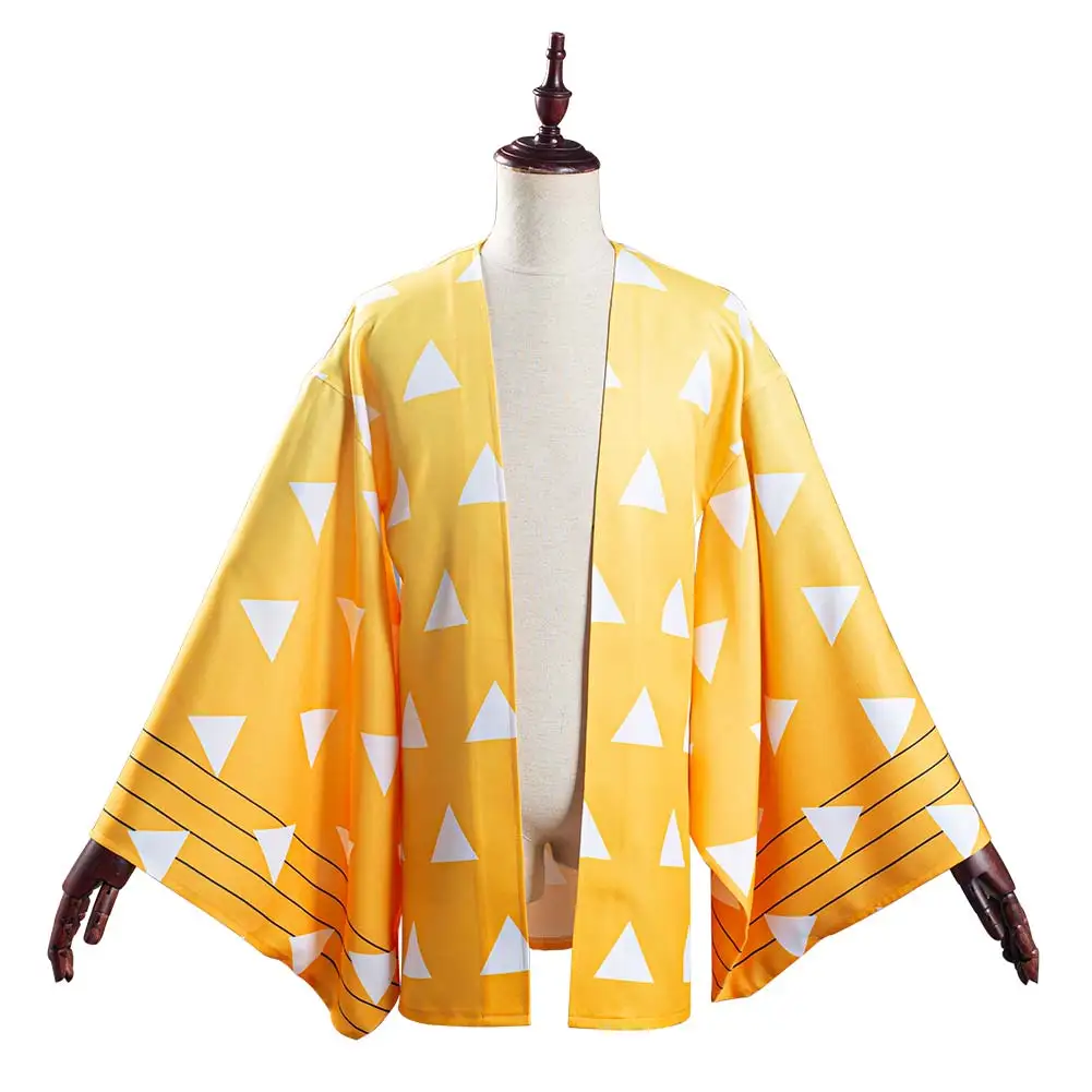 

Demon Slayer: Kimetsu no Yaiba Agatsuma Zenitsu Cosplay Costume Kimono Coat