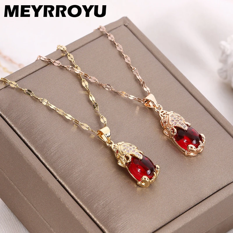 бижутерия для женщин цепь на шею Женская цепочка с кулоном MEYRROYU из нержавеющей