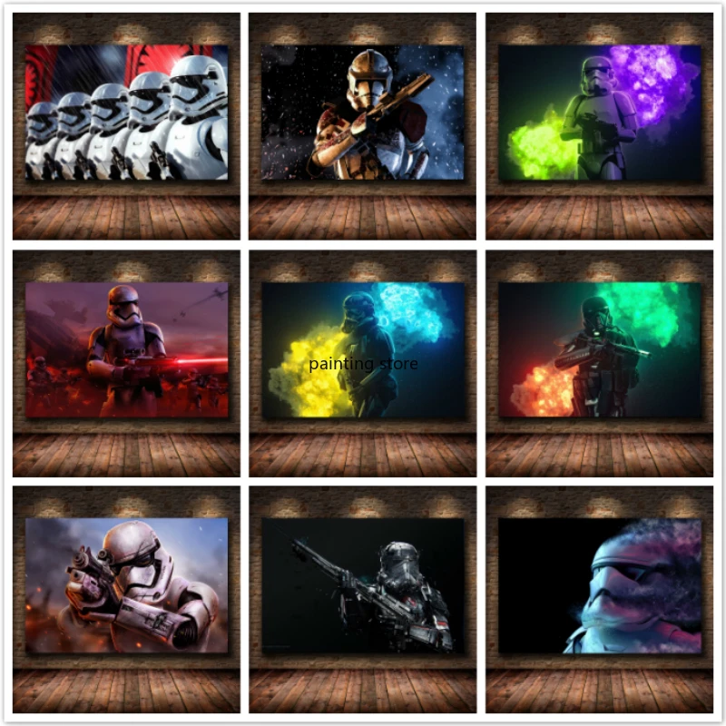 

Star Wars Soldier 5D DIY Full Round Diamond Painting Mosaic Painting Diamond Embroidery Cross Stitch Kits Kids Gift Room Decor