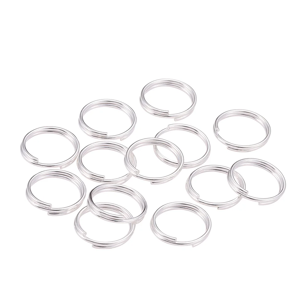 Silver 200 шт./лот, 6, 8, 10, 12 мм, серебряное золото, открытые кольца, двойные петли, разъемные кольца, разъемы для изготовления ювелирных изделий, самодельные принадлежности - Цвет: Silver