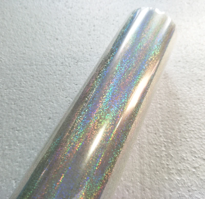 Голографическая фольга прозрачная кристаллическая точечная штамповочная