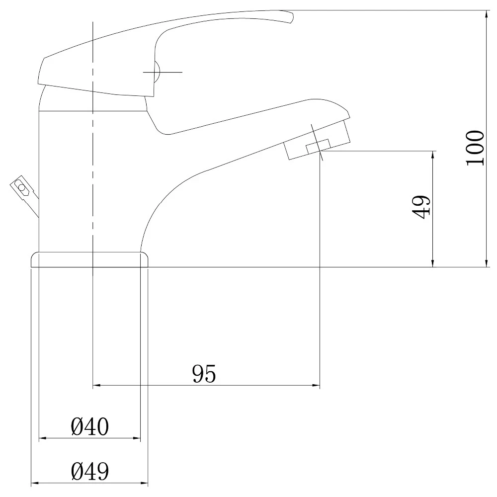 Однорычажный смеситель LEDFRE LF56A100 кран для ванной комнаты горячей и холодной