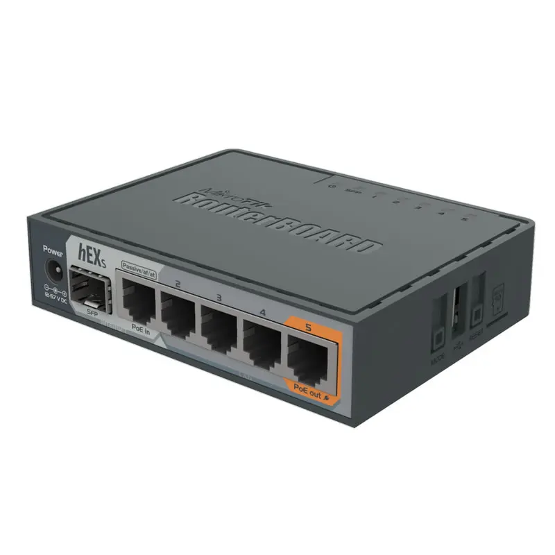 

MikroTik RB760iGS HEX S Full Gigabit POE Optical Port Router, Weak Box 500 Mbps Bandwidth