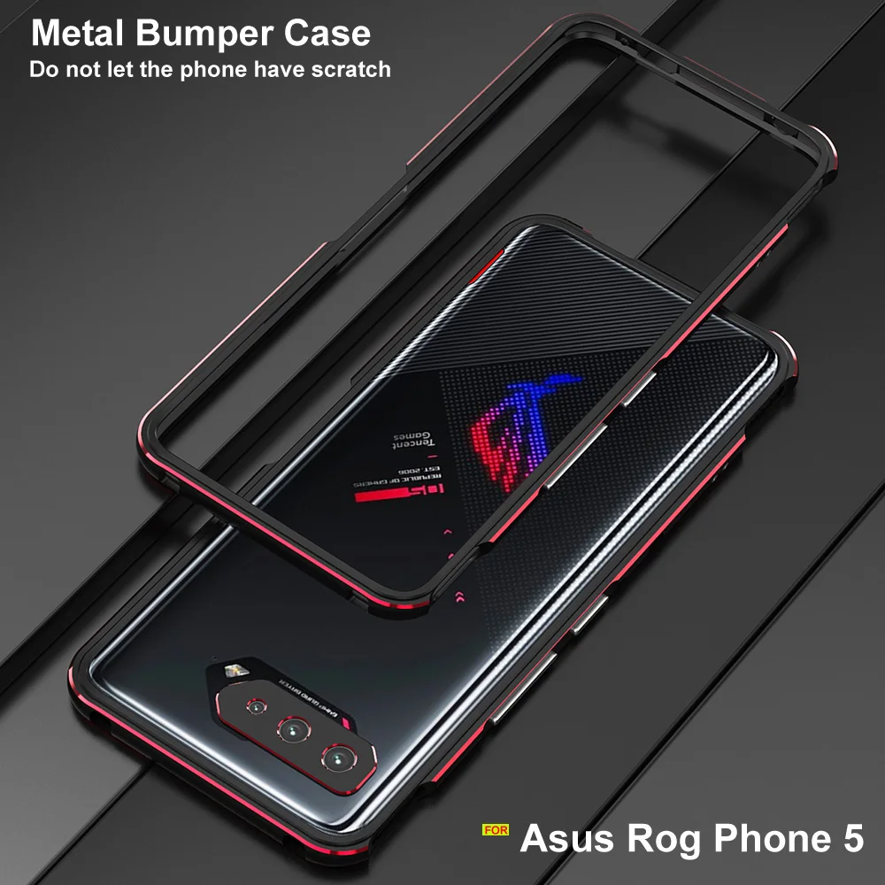 

Чехол для Asus Rog Phone 5, оригинальный противоударный алюминиевый чехол-бампер для Asus ROG Phone 5 Ultimate Pro, чехол с металлической рамкой для камеры