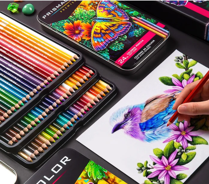 

Prismacolor Premier Colored Pencils Soft Core 24color Art Coloured Pencil Professional Drawing color pencil