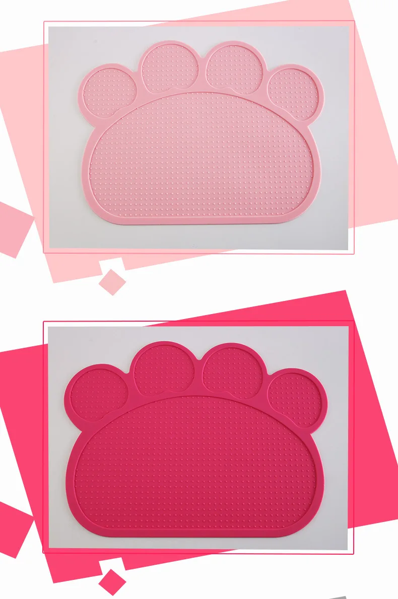Silicone Pet Food Pad Waterproof Mat for Dog Cat Bowl Drinking Feeding Placemat | Beds & Mats