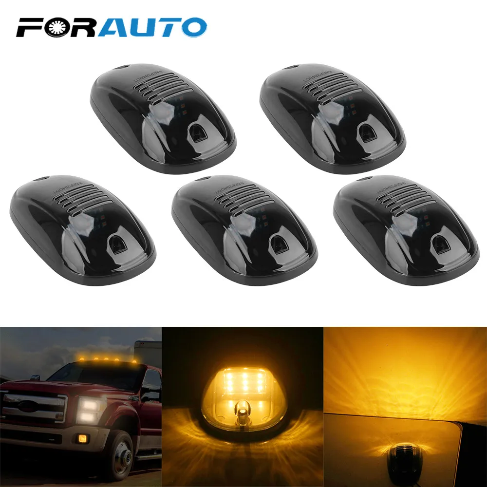 FORAUTO для грузовика SUV DC 12V/24V Автомобильный светильник крыши кабины s 5 шт. 9LED черный