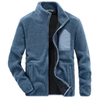 Мужская Флисовая Куртка, ветрозащитные теплые однотонные куртки, повседневная Модная приталенная куртка для мужчин, Новинка осени-зимы 2021