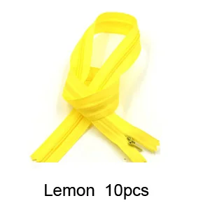 DG001-Lemon Класс AAA 3#20 шт закрытые невидимые молнии 28 см для подушки, платья, 60 см DIY Швейные наборы Аксессуары молнии 40 см - Цвет: DG001-Lemon