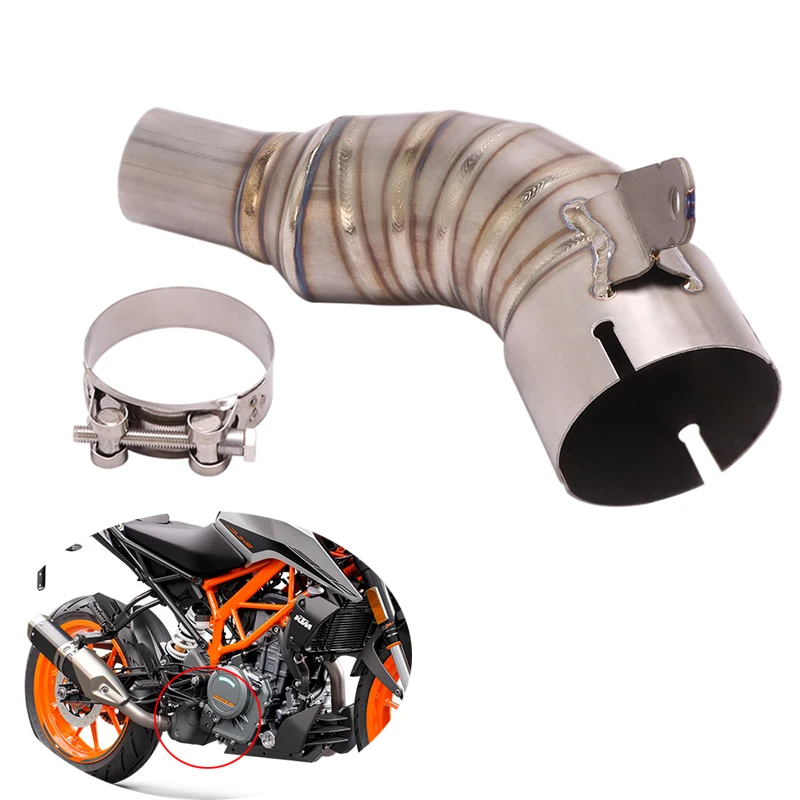 

Titanium Alloy Exhaust Pipe Delete Catalyst Modified for Duke 390 RC390 2021 Adventure 390 2020-2023 Svartpilen 401 2020-2023