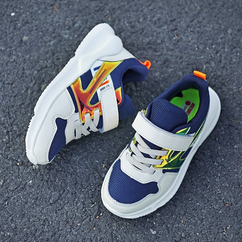 

2019 New running shoes Unisex Toddler Boys Girls Sneakers Mesh Breathable Fashion Casual Kids Shoes Size 26-37