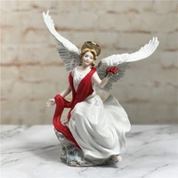 home interiors porcelain figurine good luck angel european style ceramic angel statue for home office decoration gift