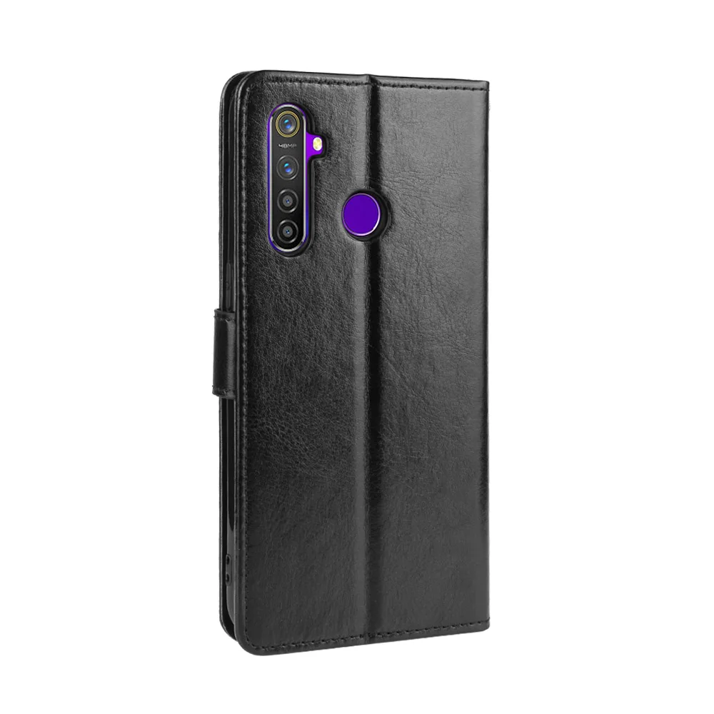 Чехол Realme 5i чехол-книжка из искусственной кожи с кошельком 5 защитный подставкой