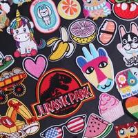 jurassic park dinosaur patch for clothing thermoadhesive stickers on clothes diy sewing iron on embroidery unicorn patches badge