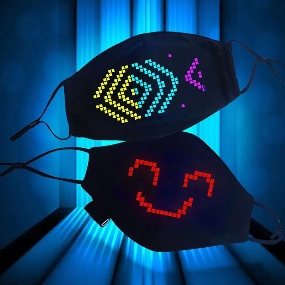 Маска со светодиодным дисплеем для бесплатного редактирования граффити