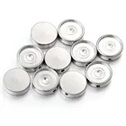 Кожаные Ползунки с прямым отверстием, из нержавеющей стали, 10 шт.лот, 6, 8, 10 мм, пустые оправы кабошона для изготовления браслетов, ювелирных изделий своими руками