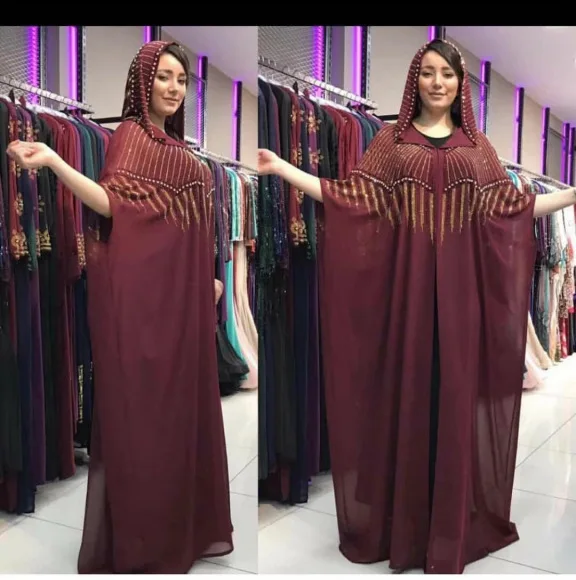 Африканские платья для женщин 2019 африканская одежда мусульманское длинное платье Высокое качество модное Африканское платье с бусинами и ... от AliExpress WW