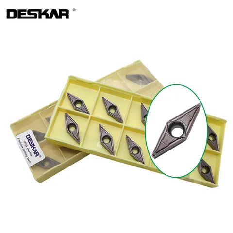 Твердосплавные пластины DESKAR VBMT160404 VBMT 160408 мВ LF6018 LF6118, токарные инструменты с ЧПУ, токарный резец, резка для нержавеющей стали, 10 шт.
