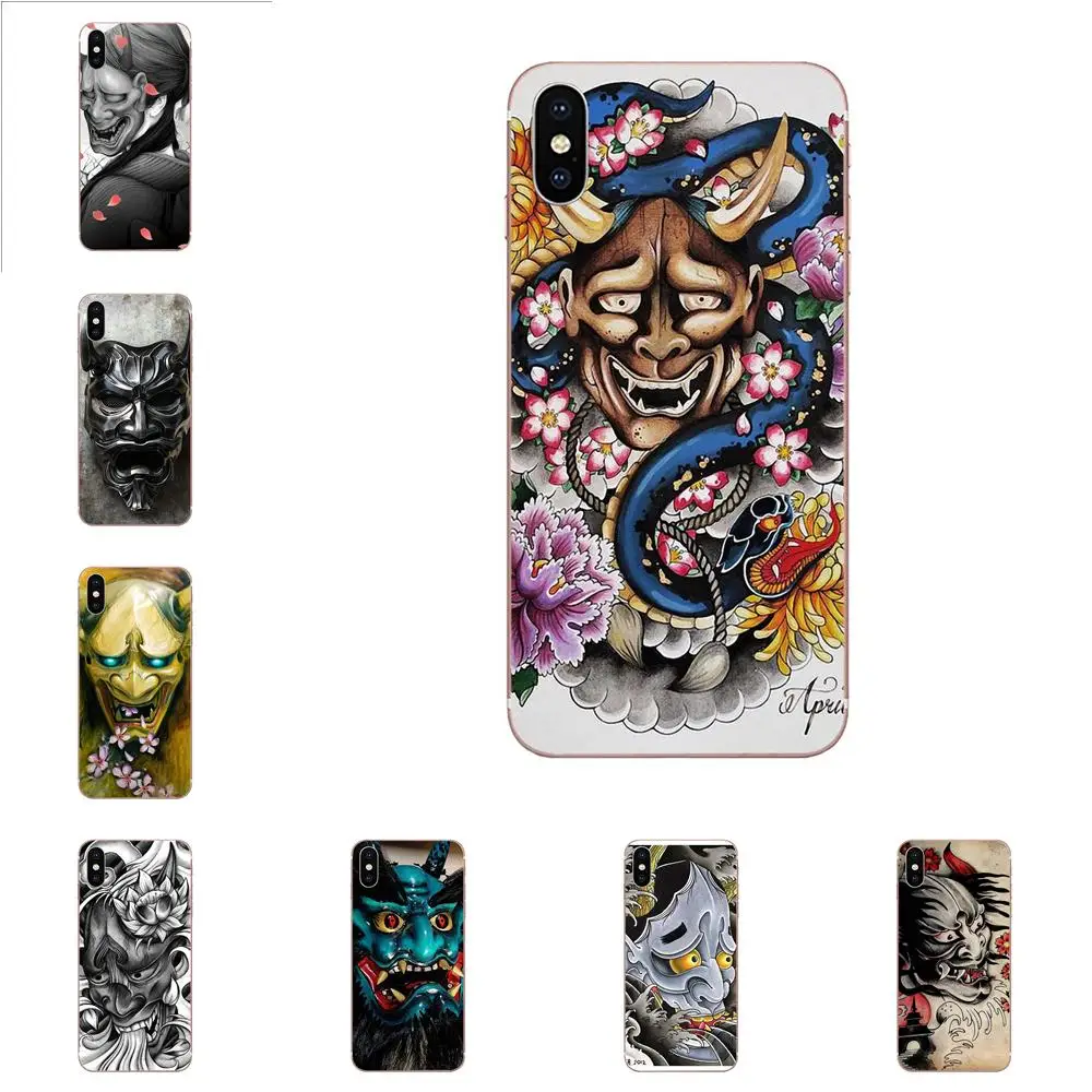 Японская демоническая маска для Xiao mi 3 4 4C 4i 5 5s 5X6 6X8 SE Pro Lite A1 Max x 2 Note Diy чехол
