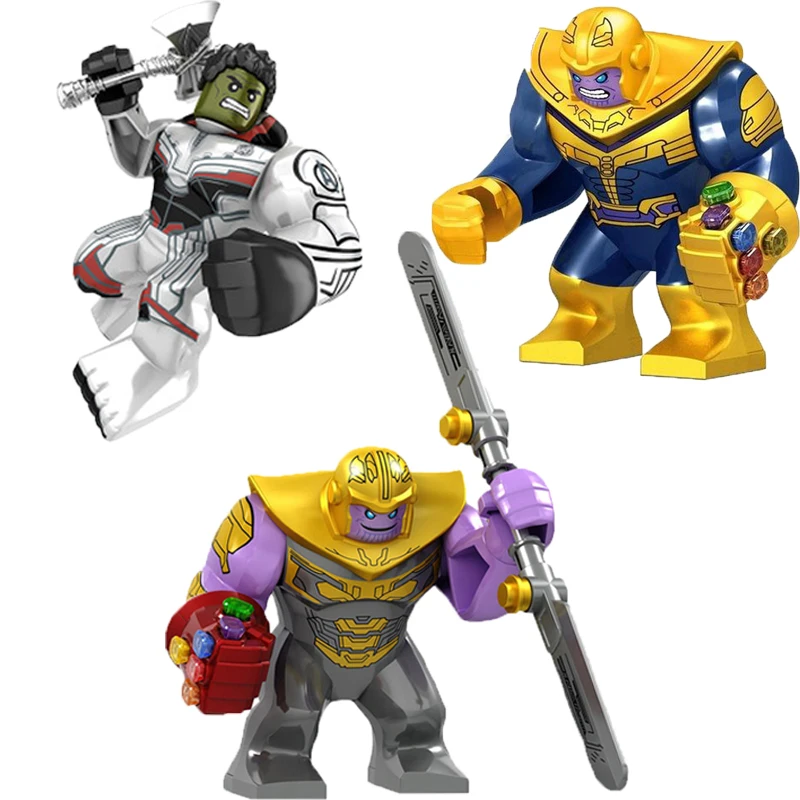 Фигурки конструкторы Marvel Мстители Халк танос Железный человек Веном торсомаха