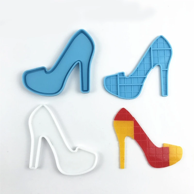 

2 Pcs High-heels Puzzle Toys Epoxy Resin Mold Keychain Silicone Mould DIY Crafts Jewelry Pendant Casting Tools