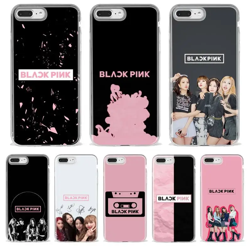 Чехлы для телефонов Kpop Idol черные розовые прозрачные чехлы Iphone 11 12 Pro Max Xr X Mini 7 8 PLUS
