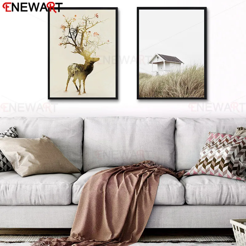 Современная Картина на холсте красивый настенный постер украшение дома яркая