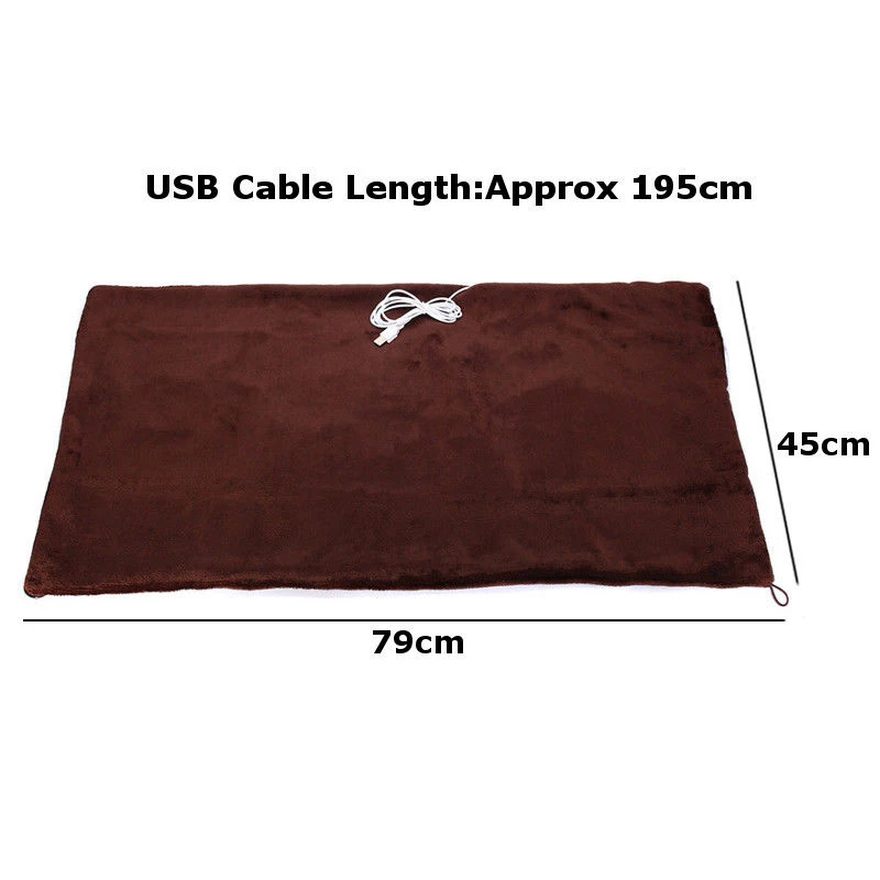 Одеяло из углеродного волокна с подогревом, шаль, зарядка через USB, черный/коричневый, высокое качество, практичное удобное и мягкое одеяло с подогревом