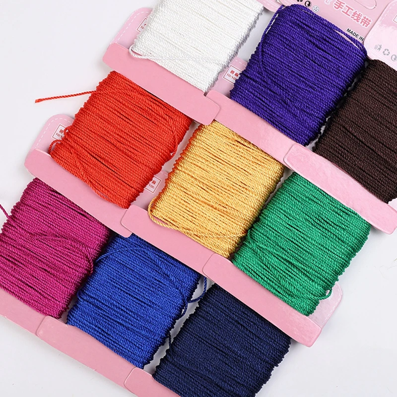 1.5ммx 20 метров красочные мерсеризованные веревки нить для DIY ручной работы