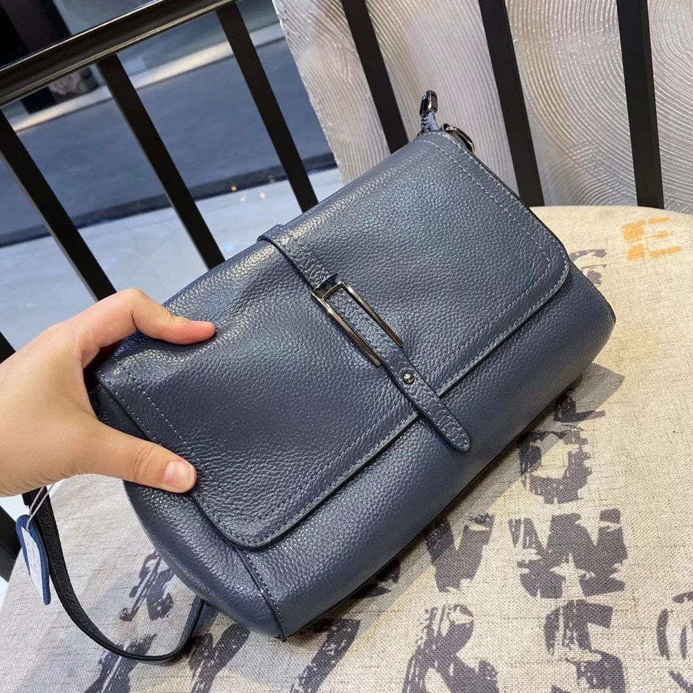 

Women Messenger Bag 2020 Genuine Leather Top Quality Cowhide Lady's Crossbody Small Purse All Match OL Fashion Shoulder Bolsa