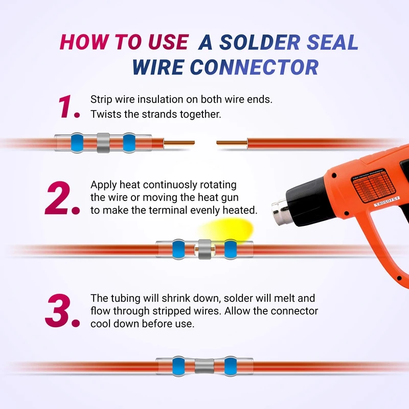 448 шт. соединители для уплотнения припоя водонепроницаемые и термоусадочные