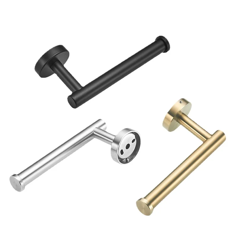 

304 Stainless Steel Paper Towel Hook In Toilet No Punching Toilet Paper Rack Hanging Hook Toilet Paper Roll Holder Gold