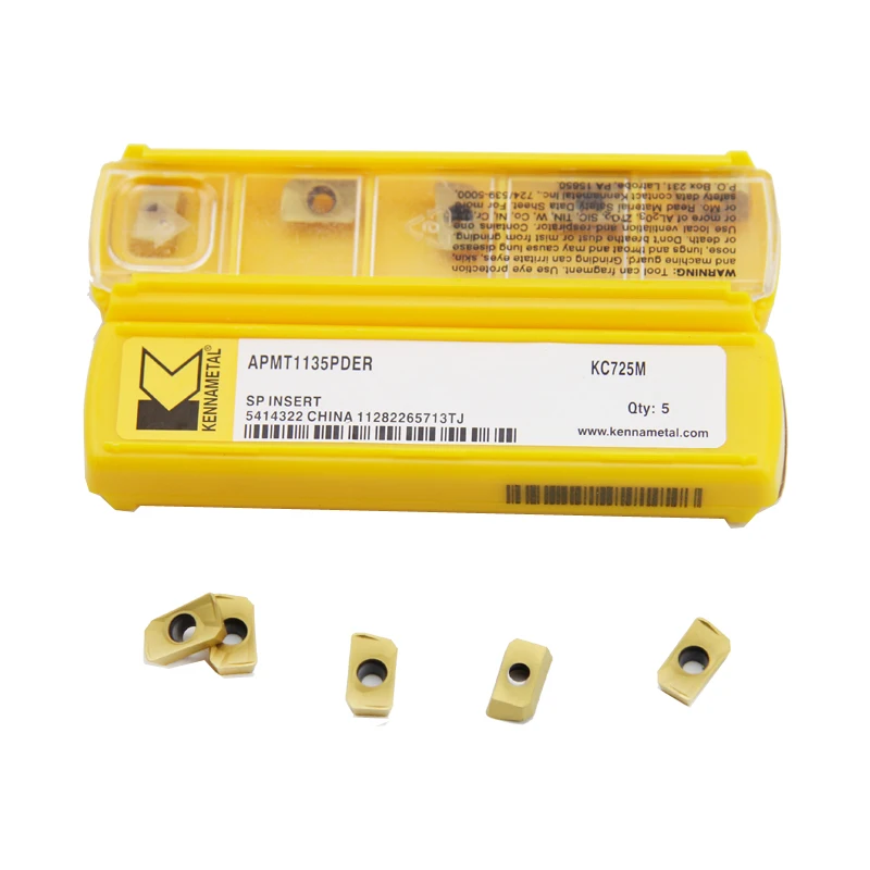 Фрезерные Вставки kennametal APMT1135PDER KC725M SPMIC9 KC522M KCPK30 из нержавеющей стали с высокой