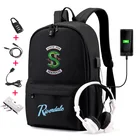 Рюкзаки в стиле ривердейл для школьников, школьная сумка с Usb-зарядкой, вместительный рюкзак для ноутбука для подростков