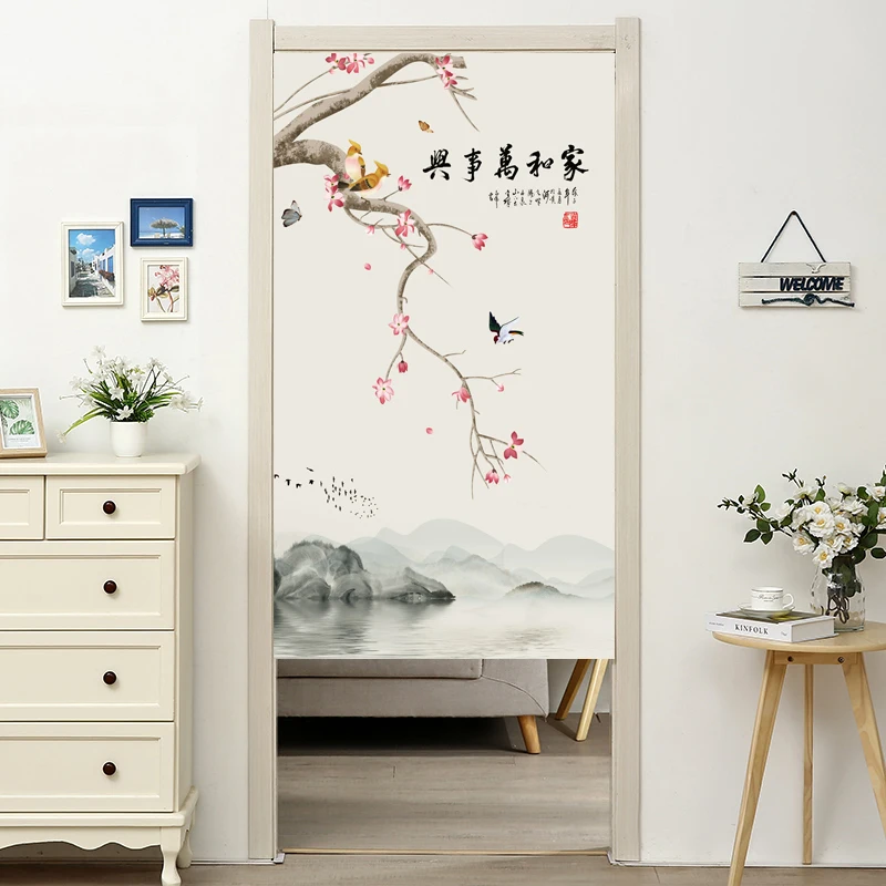 Тканевая занавеска в китайском стиле для дома кухни спальни туалета