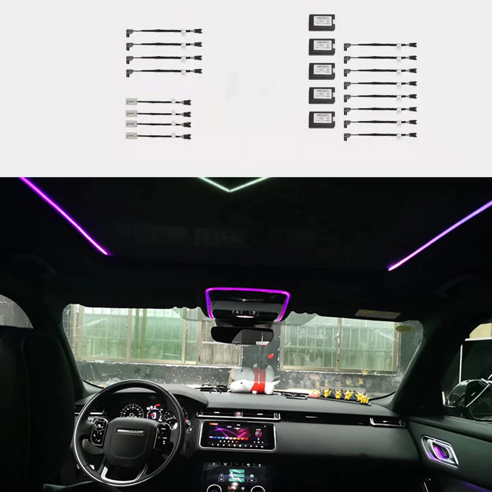 

Для 2017-2020 Range Rover Velar рассесветильник свет междверный рассеянный свет панель ЖК-экрана управления 10 цветов