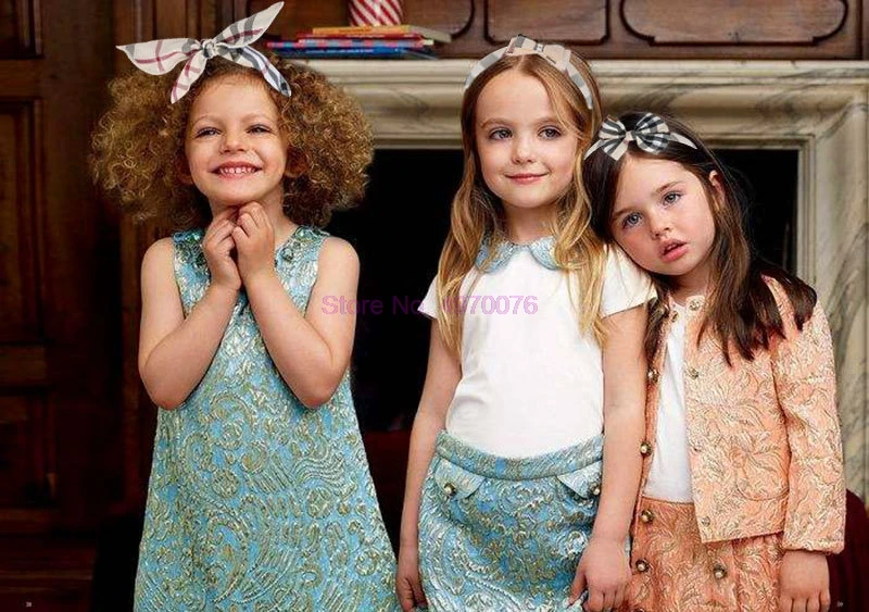 DHL 100 шт милые решетки с большим бантом Детские обручи для волос повязки принцесса