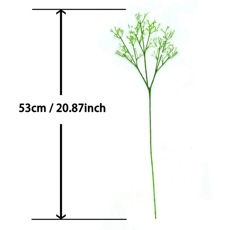 

12Pcs 90Heads 52cm Artificial Flowers Plastic Gypsophila DIY Floral Bouquets Arrangement for Wedding Home Decoration
