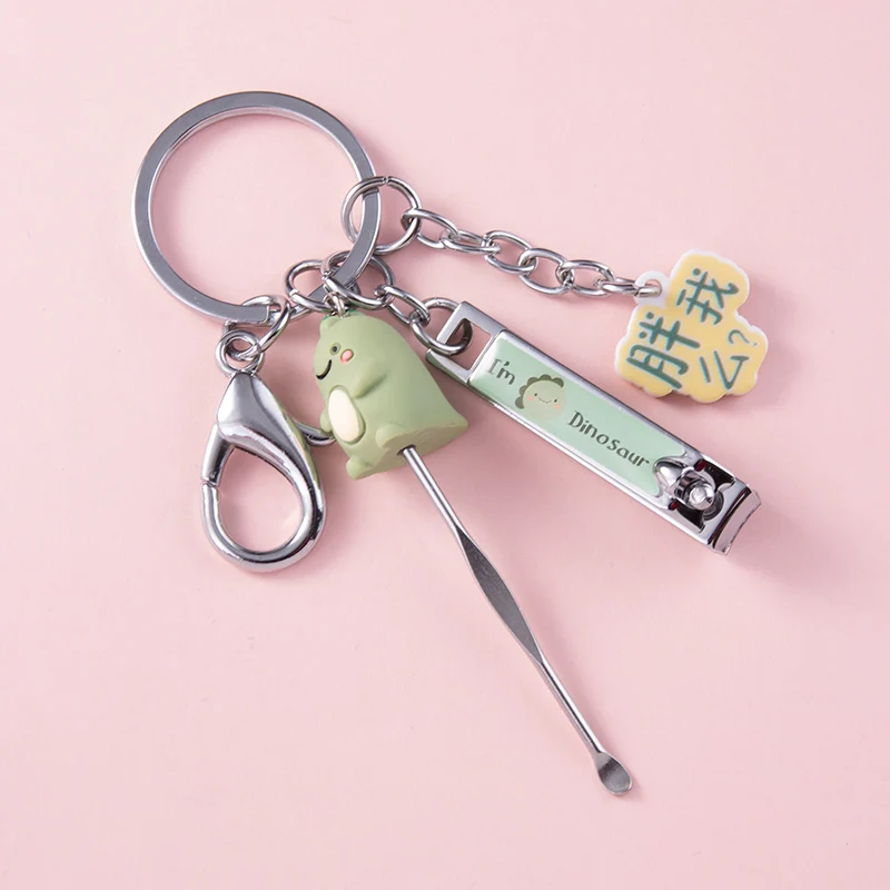 

Cartoon Nail Clippers Ear Pick Keychain Pendant Nail Clippers Cute Men 's and Women 's Key Chain Ring Ornaments