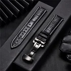 Ремешок кожаный с застежкой-бабочкой для Samsung Galaxy Watch 4 Classic 46 мм 42 мм, браслет для наручных часов 4 44 мм 40 мм 3