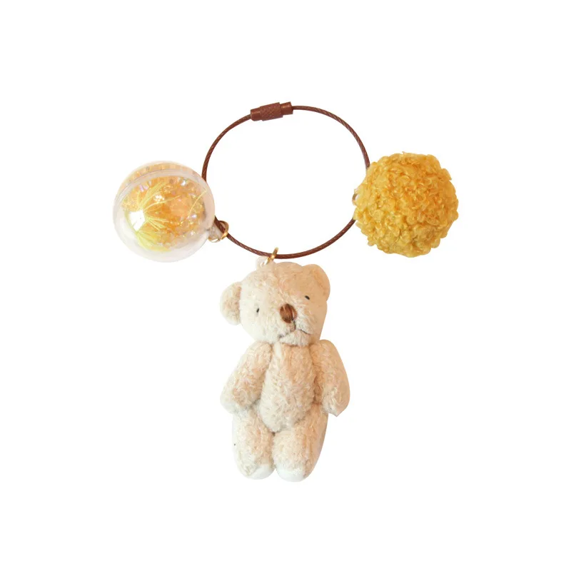 

Cartoon Stuffed Bear Doll KeyChains Cute Plush Rabbit Toy Key Chain Children's Toy Gift Bag Decoration Key Rings