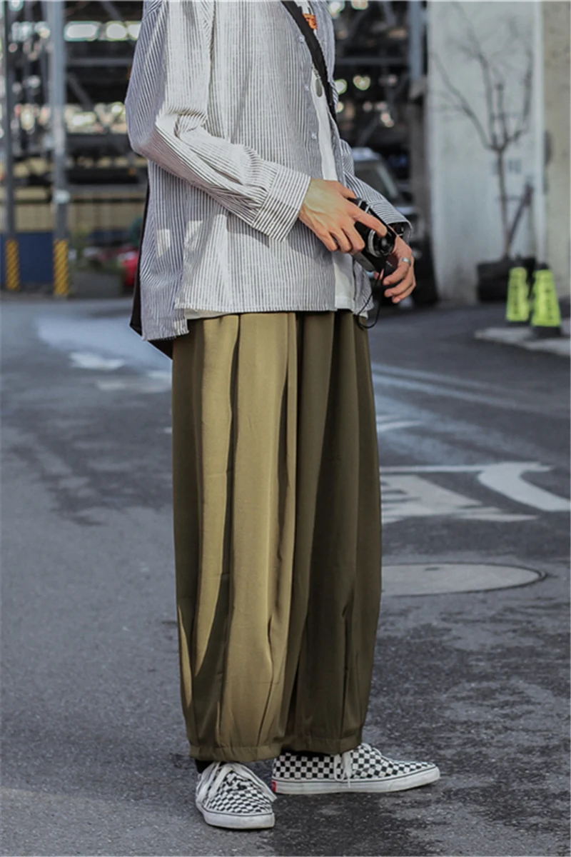 

2020 Spring And Autumn New Youth Pop Ins Street Hip-hop Loose Solid Color Wide Leg Pants Fashion Casual Wild Bloomers S-XL