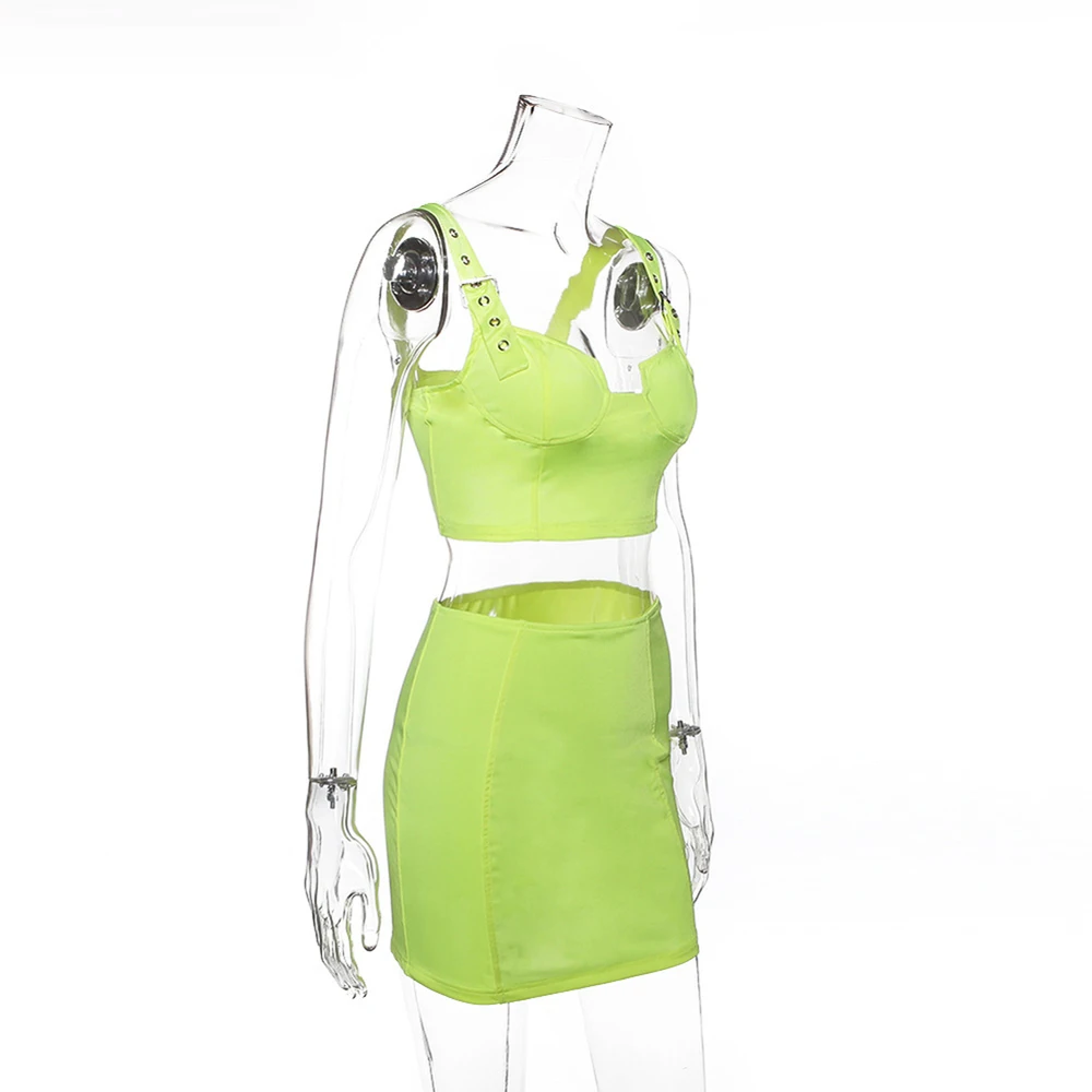 Женский Атласный топ в стиле панк с регулируемыми бретельками короткий и мини