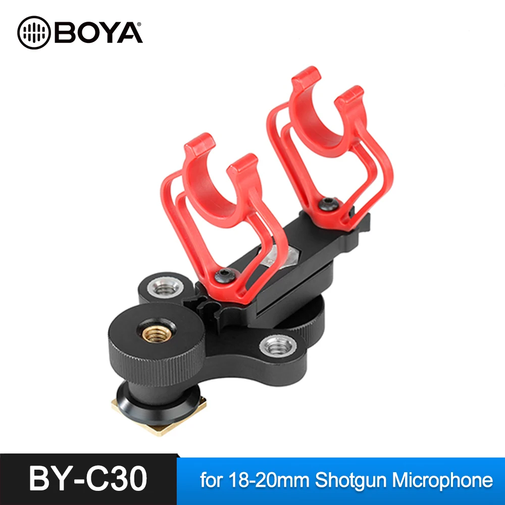 

BOYA BY-C30 подвеска амортизационной подвеской для 18-20 мм Rode Sennheiser компания ОСО Камера видео дробовик микрофон Shockmount аксессуары