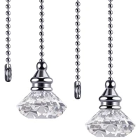2 pcs crystal pull chains ceiling fan chain extension fan pull chain pendant 50cm ceiling fan chain extender ornament
