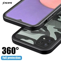 rzants for samsung galaxy a22 5g 4g case 360 full body camouflage bettle clear cover without built in screen protector casing