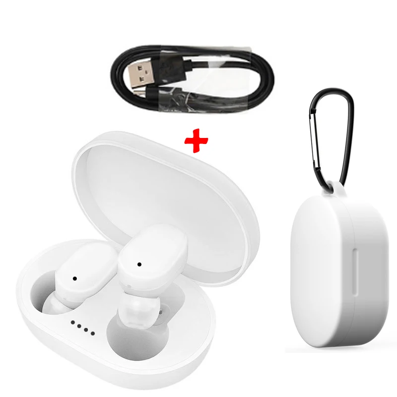 White White case A6S беспроводные наушники спортивные наушники Bluetooth 5,0 TWS наушники с шумоподавлением микрофон для iPhone huawei samsung Xiaomi Redmi - Цвет: White White case