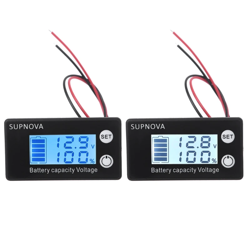 

DC 12V 24V 48V Lead Acid Lithium Battery Capacity Indicator Car Motorcycle Digital Voltmeter Voltage Tester Meter Tool